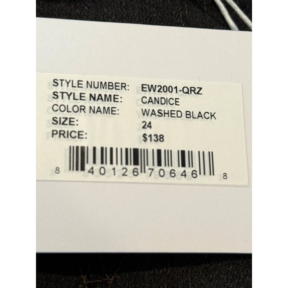 Edwin 1947 Women's Candice High Rise Skinny Jeans Washed Black Size 24 NIB - Picture 8 of 9